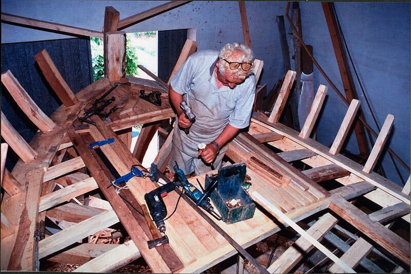 Proceso de construcción de llaut Lunes en Ibiza